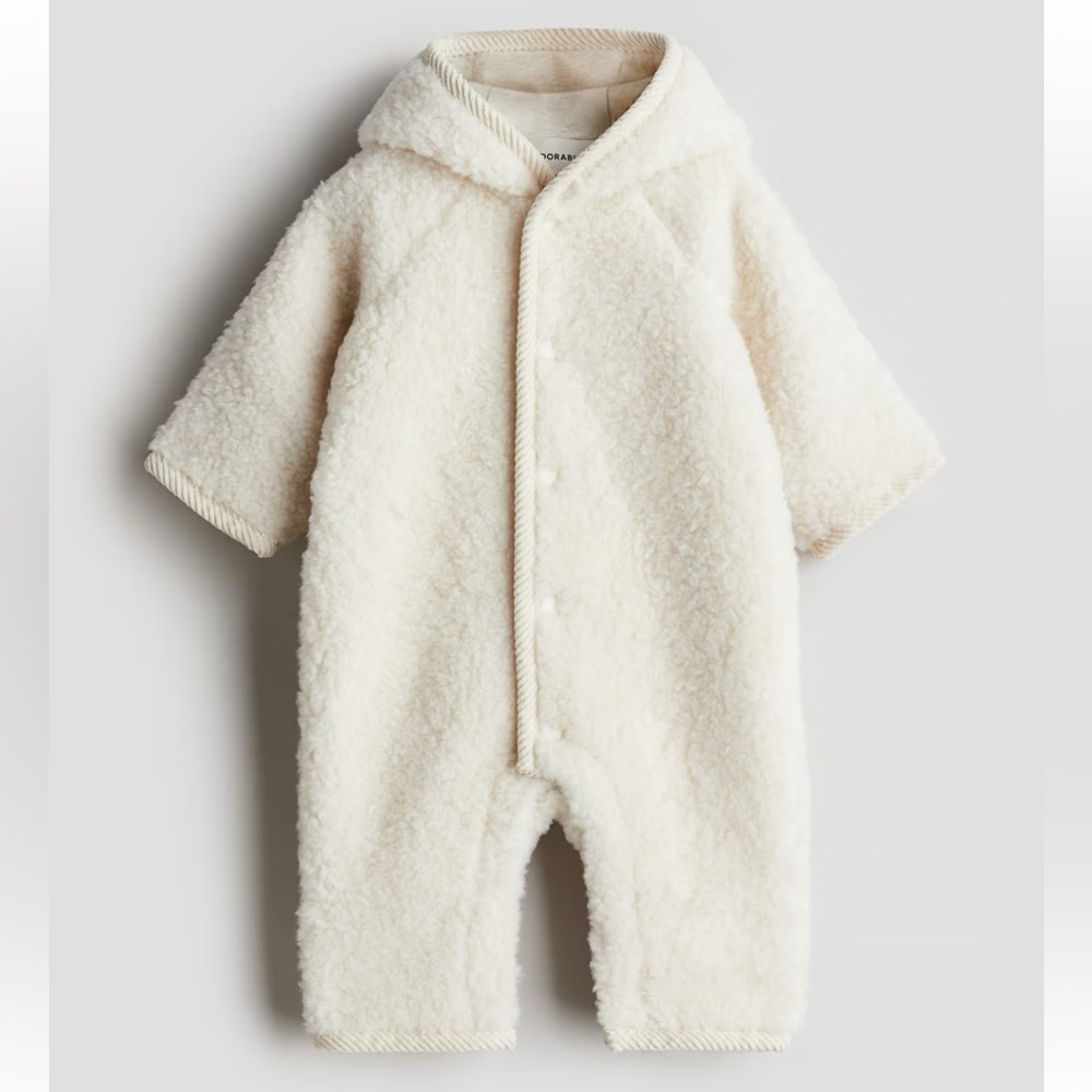 New H&M Wool Teddy suit